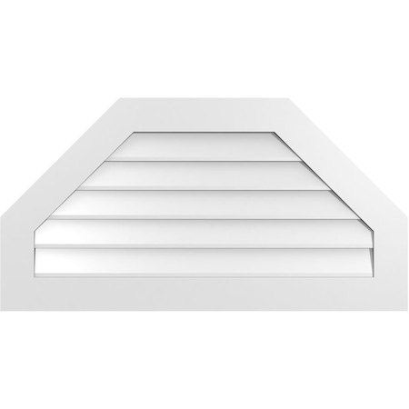 Ekena Millwork Octagonal Top Surface Mount PVC Gable Vent w/ 3-1/2"W x 1"P Standard Frame, 42"W x 22"H GVPOT42X2201SN